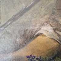          Lilac Girl - TIP; Detail 01 - Retouching of the infillings
