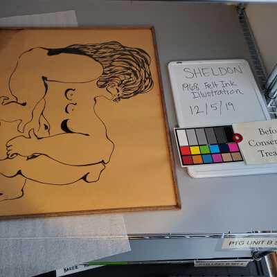 Client: Sheldon. Item: 1968 Felt Ink Illustration