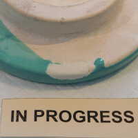          Pale mint blue ceramic plaque picture number 49

