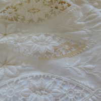          Client: Roberts. Item: Edwardian Cotton Eyelet Wedding Dress picture number 7
