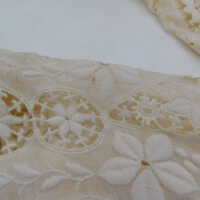          Client: Roberts. Item: Edwardian Cotton Eyelet Wedding Dress picture number 8
