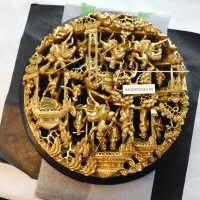          Large Round Chinese woodcarving picture number 22

