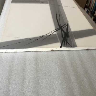 Before treatment - same rusty discoloration spots along top edge. Discoloration of sides also visible 