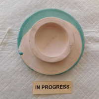          Pale mint blue ceramic plaque picture number 53
