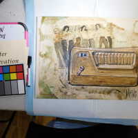 Women posing behind car door - Image 5