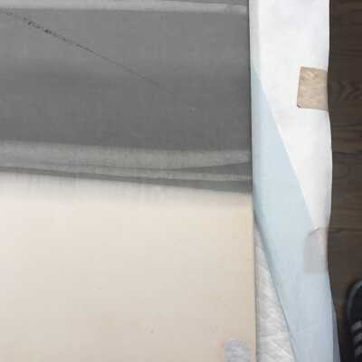 In progress - white base colour in Restauro water/oil applied. 