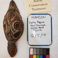 Early Papua New Guinea Wooden Head Figure