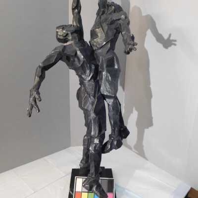 Basketball Players/Two Figures Reaching