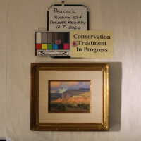 Pink and purple mountain landscape
