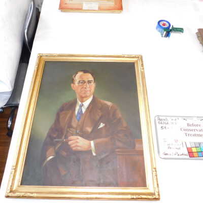 Portrait of Man in brown suit