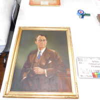 Portrait of Man in brown suit