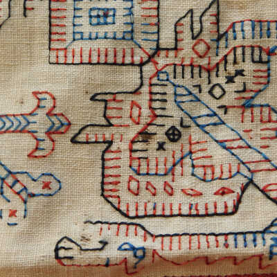 #8 hole and dark brown stains