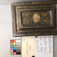          Medieval Painted Gilt Box with Key picture number 11
