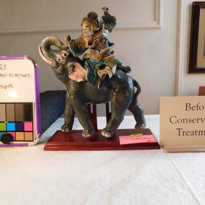 Raku Mounted Elephant
