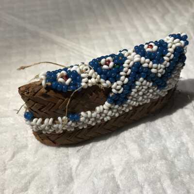 After jade r was used to secure the beads
