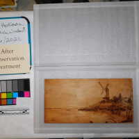          Dutch Windmill scene - wood burnishing picture number 22
