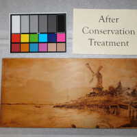         Dutch Windmill scene - wood burnishing picture number 25
