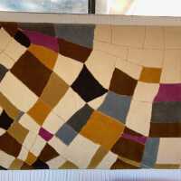 Woven wool art rug