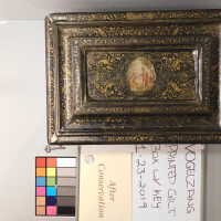         Medieval Painted Gilt Box with Key picture number 12
