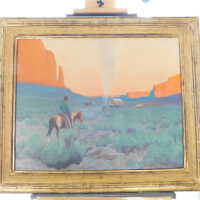          Cowboy against sunset picture number 3
