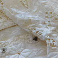          Client: Roberts. Item: Edwardian Cotton Eyelet Wedding Dress picture number 2
