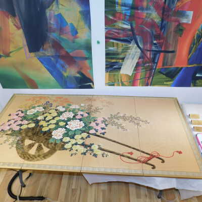 Japanese Painted Screen