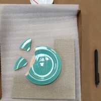          Pale mint blue ceramic plaque picture number 6
