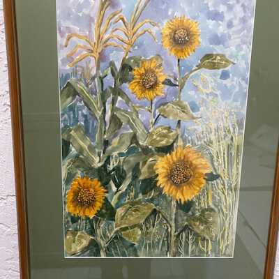 Sunflowers and corn