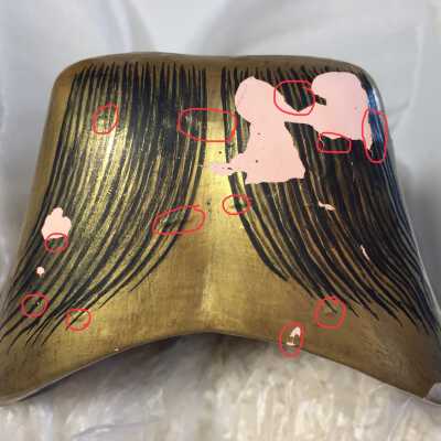 Beard underside: Losses to fill, and areas to consolidate