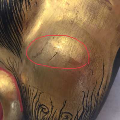 Forehead top left: Areas to consolidate 