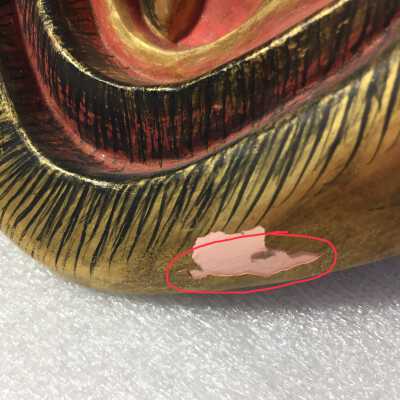 Beard bottom right: Areas to consolidate and fill
