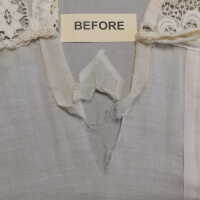          Client: Roberts. Item: Edwardian Cotton Eyelet Wedding Dress picture number 15
