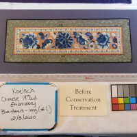          Chinese Imperial Court Sleeve - Embroidered Blue Flowers picture number 3
