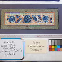          Chinese Imperial Court Sleeve - Embroidered Blue Flowers picture number 4
