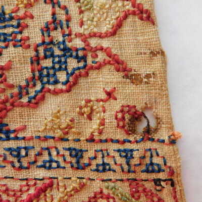 #11 holes and dark brown stains