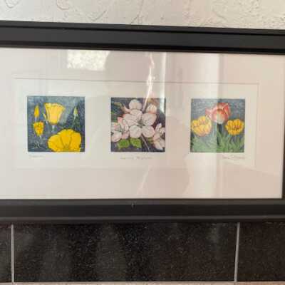 Three flower vignettes