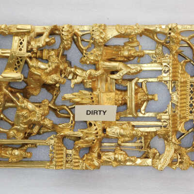 Rectangular gilded carving