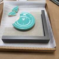          Pale mint blue ceramic plaque picture number 11
