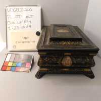          Medieval Painted Gilt Box with Key picture number 15
