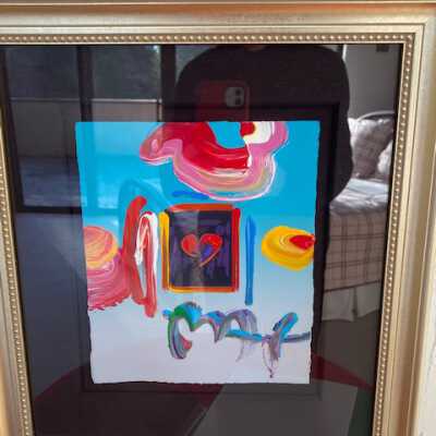 Framed heart with abstract surroundings