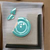          Pale mint blue ceramic plaque picture number 13
