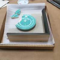          Pale mint blue ceramic plaque picture number 14

