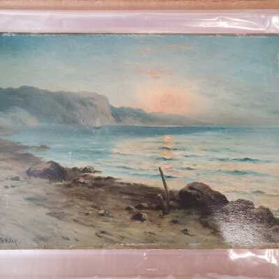 Seascape by Nels Hagerup painting