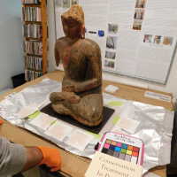          Painted Wooded Buddha picture number 11
