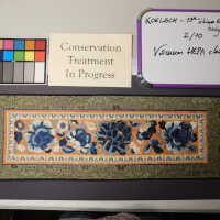          Chinese Imperial Court Sleeve - Embroidered Blue Flowers picture number 8

