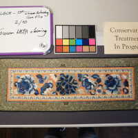          Chinese Imperial Court Sleeve - Embroidered Blue Flowers picture number 9
