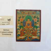          Seated figure with two small attendants picture number 2
