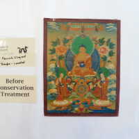          Seated figure with two small attendants picture number 3
