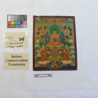          Seated figure with two small attendants picture number 4
