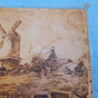          Dutch Windmill scene - wood burnishing picture number 3
